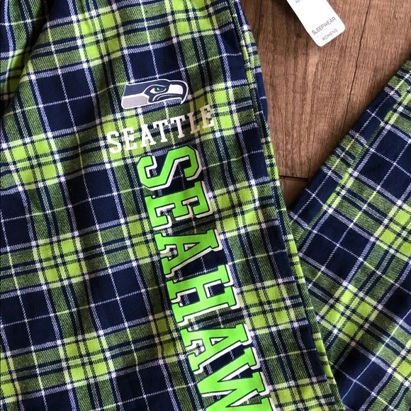 Seattle Seahawks Women Plaid PJ Pants M NEW - Picture 3 of 7